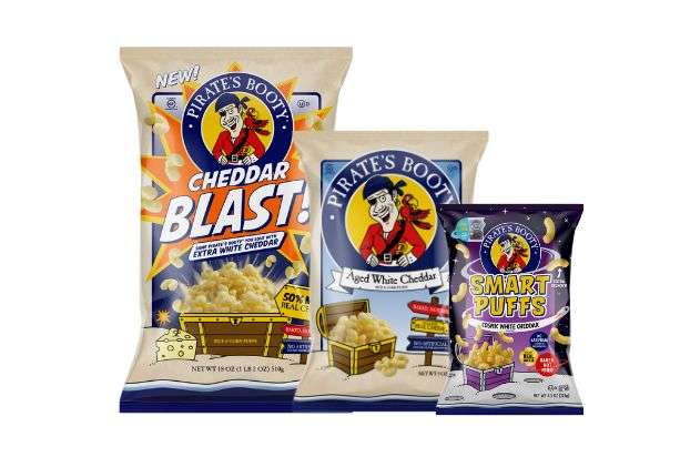 Is Pirate's Booty Halal, Gluten Free, and Vegan Cheddar Blast And Smart Puffs 