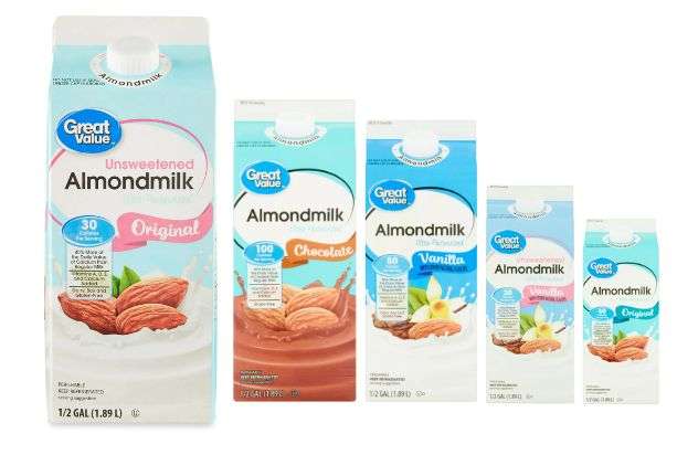 Is Great Value Almond Milk Vegan, Dairy Free, and Glute Free Original - Unsweetened - Vanilla - Chocolate