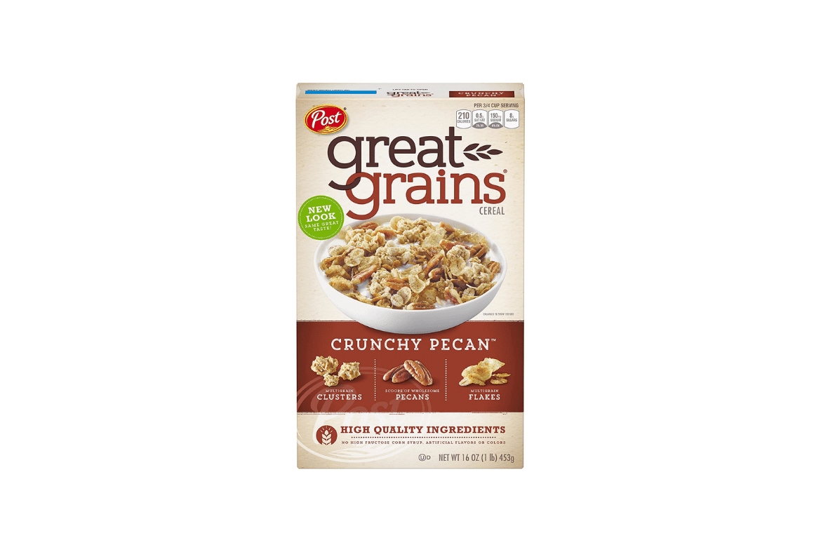 Is Post Great Grains Cereal Vegan & Gluten Free? Banana Nut Crunch - Pecan - BlueBerry