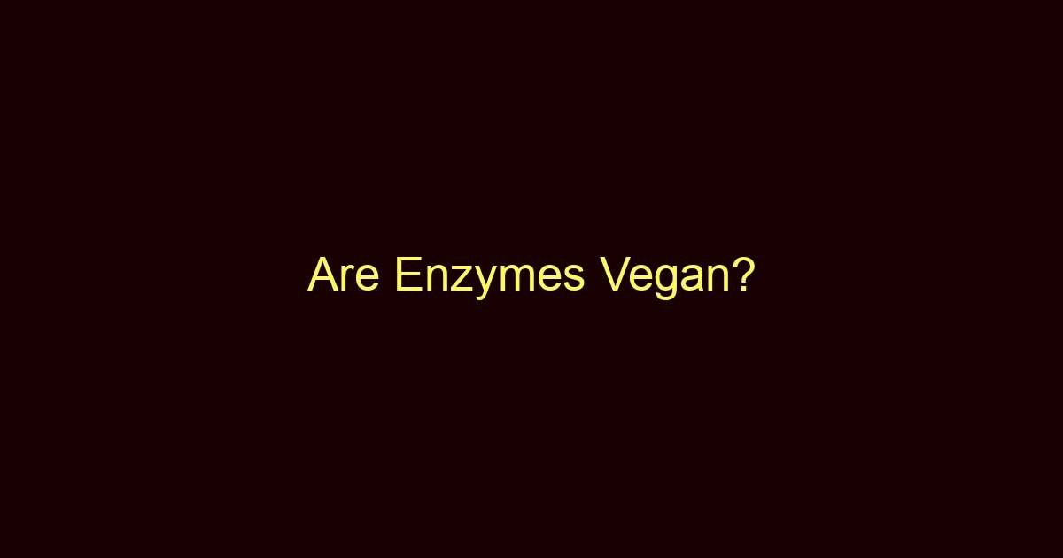 are enzymes vegan 9182