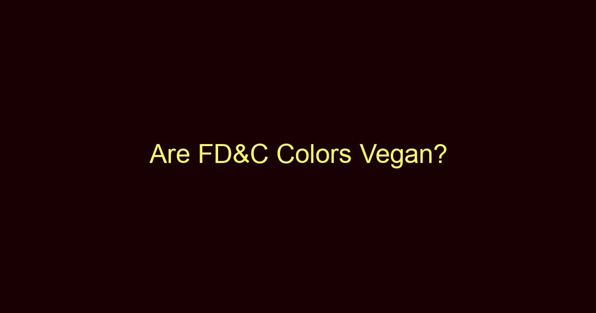 are fdc colors vegan 9329
