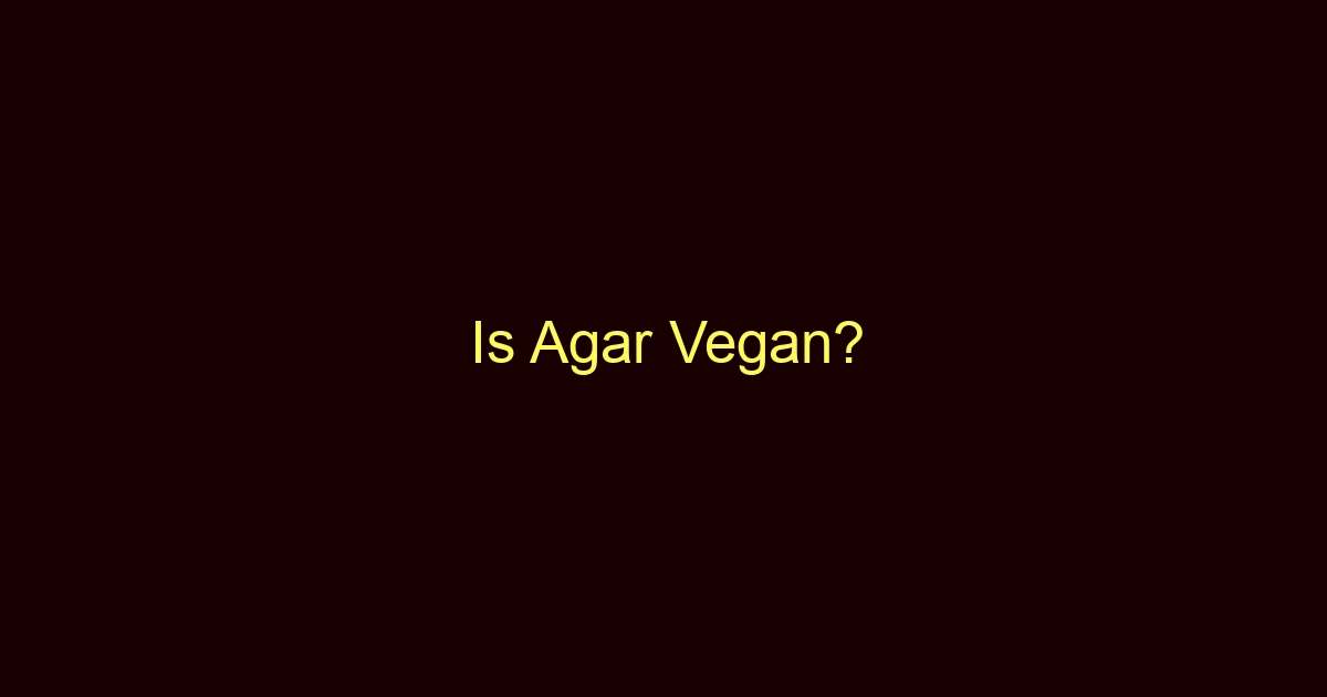 is agar vegan 8674 1