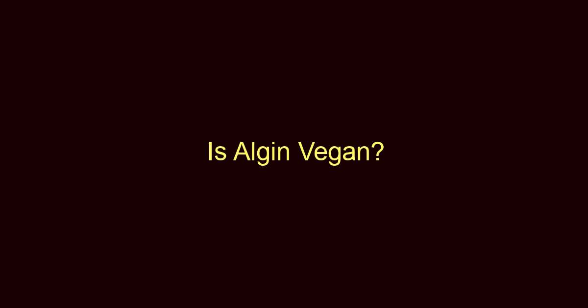 is algin vegan 8747