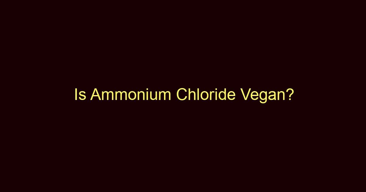 is ammonium chloride vegan 8760 1