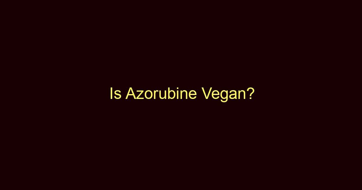 is azorubine vegan 8763 2
