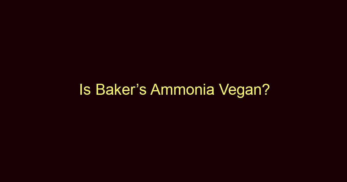 is bakers ammonia vegan 8764 2