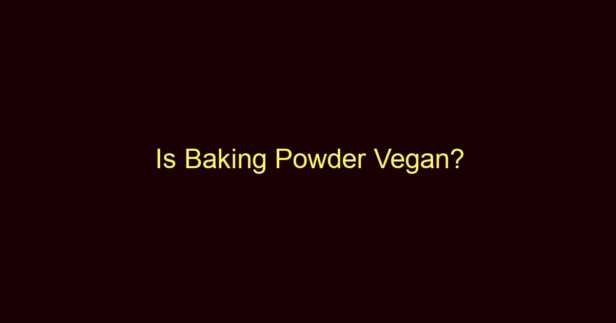 is baking powder vegan 8765