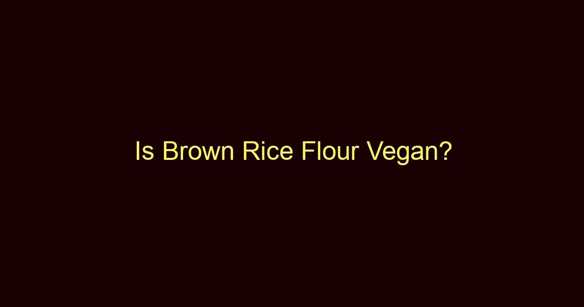 is brown rice flour vegan 8717 2