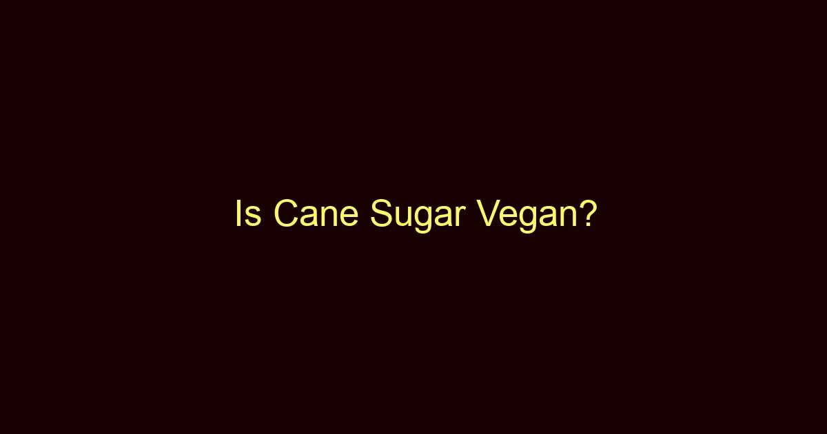 is cane sugar vegan 8952