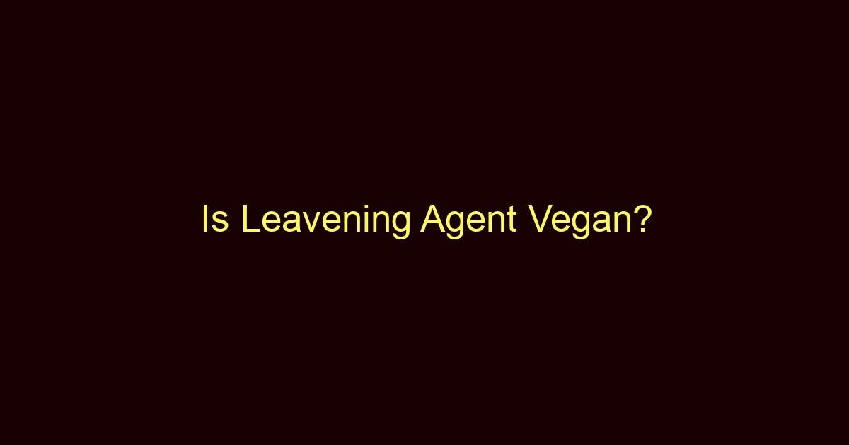 is leavening agent vegan 9423