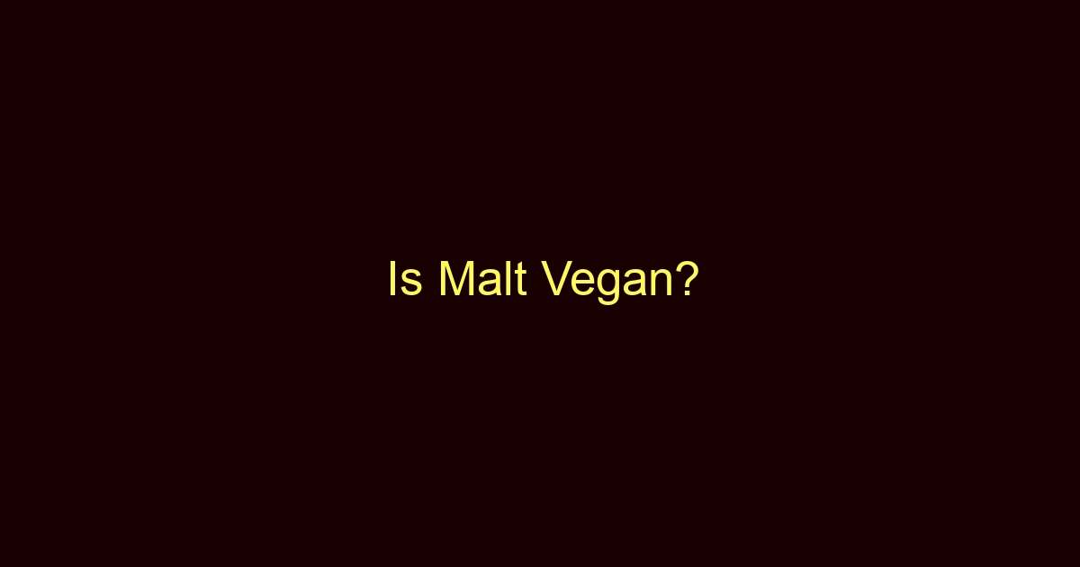 is malt vegan 9440