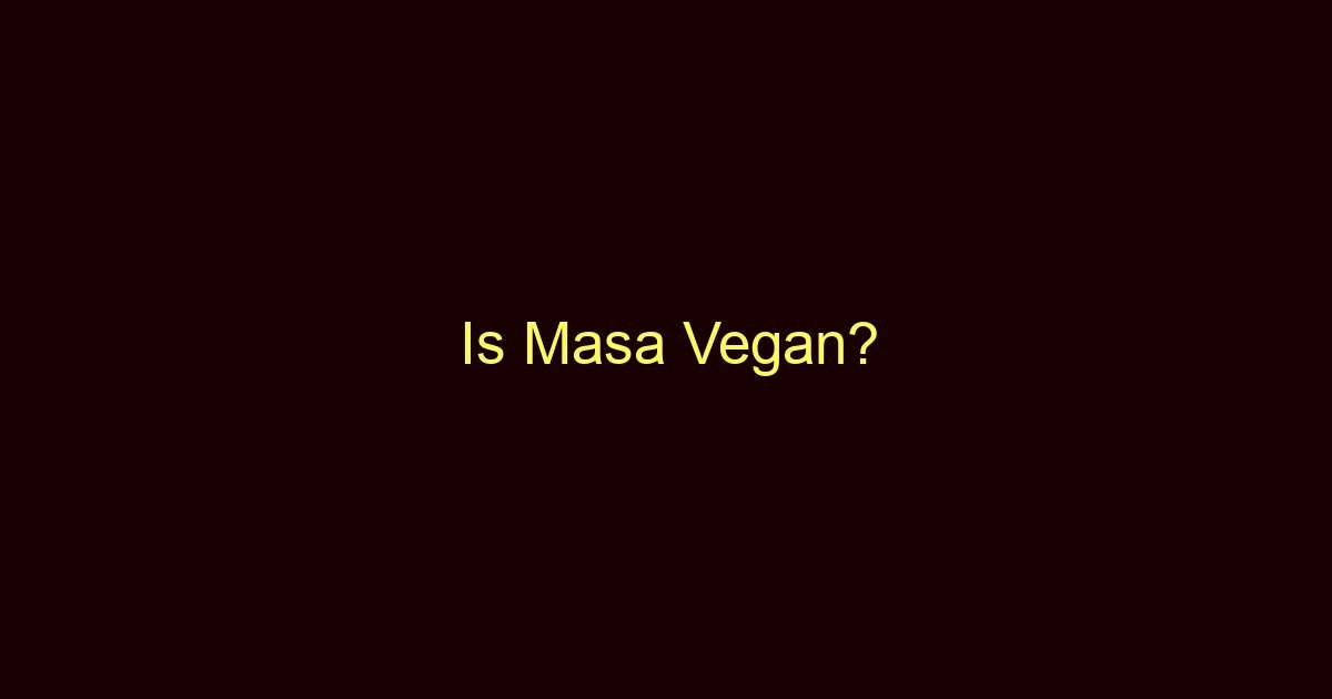 is masa vegan 9458