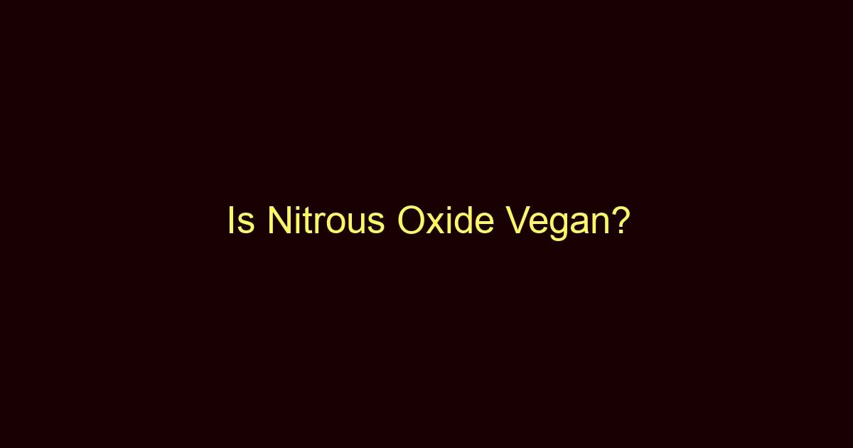 is nitrous oxide vegan 9595