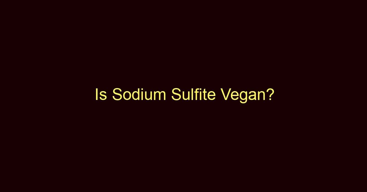 is sodium sulfite vegan 9868