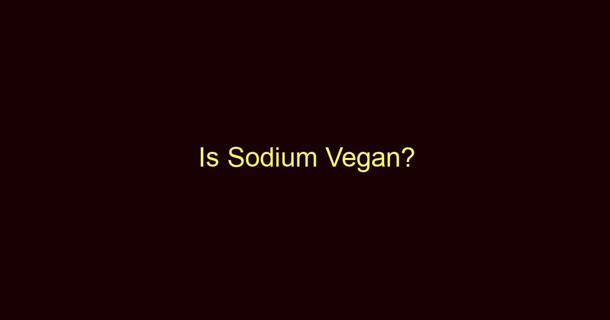 is sodium vegan 9788