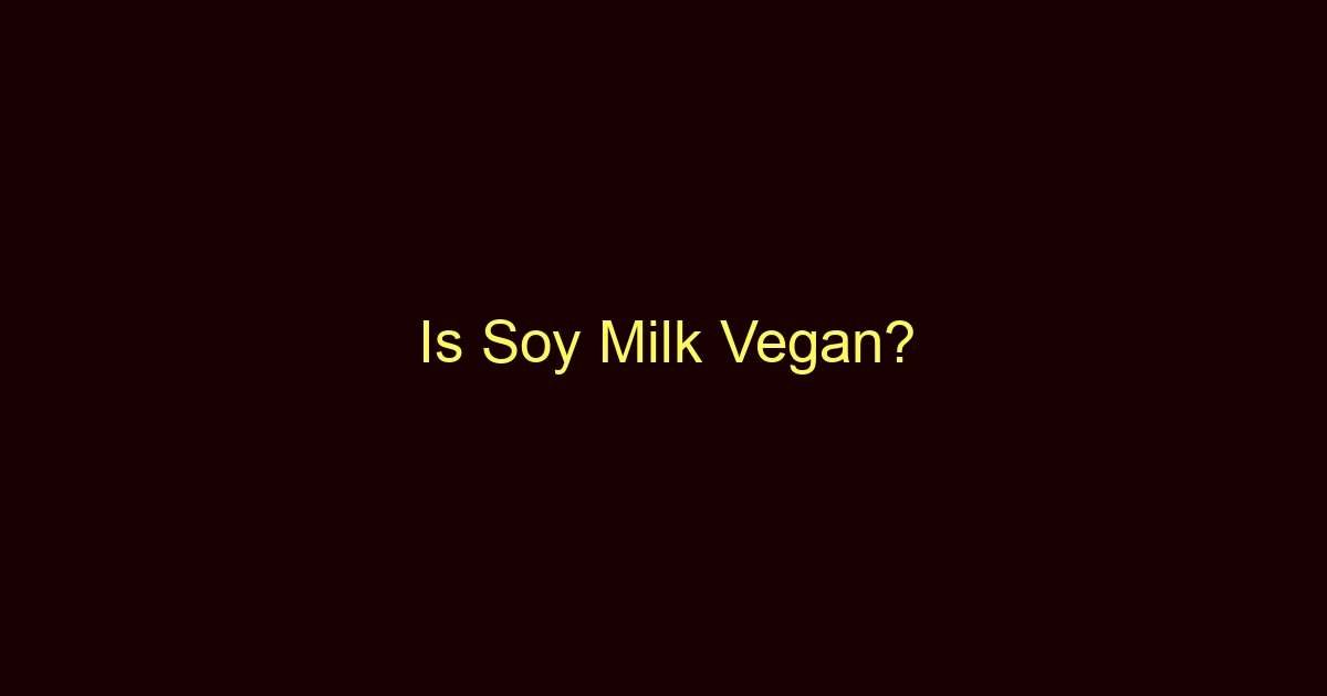 is soy milk vegan 9875