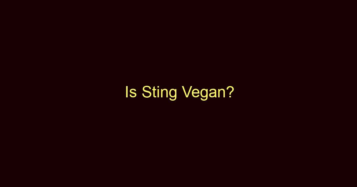 is sting vegan 10687