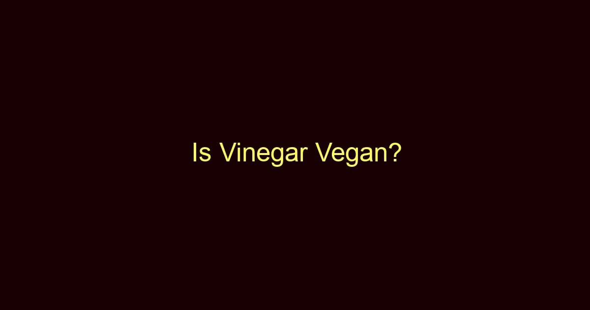 is vinegar vegan 9898
