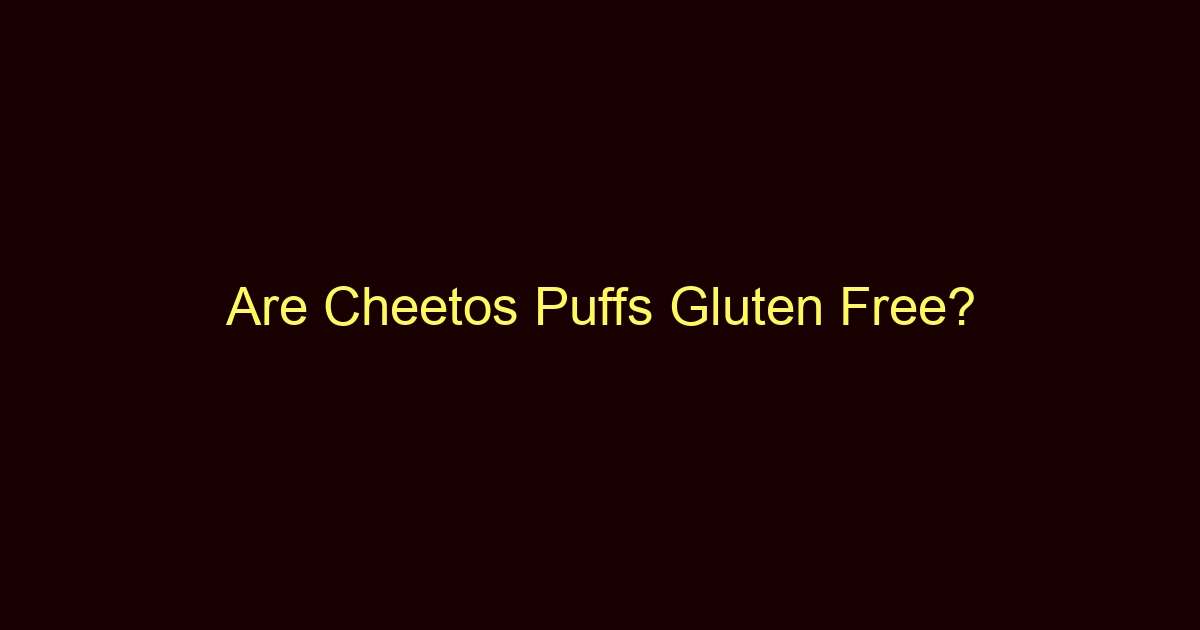 are cheetos puffs gluten free 11900