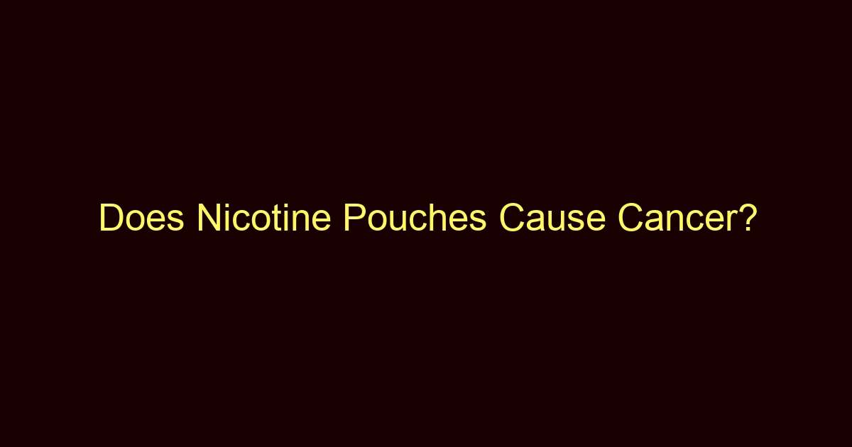 does nicotine pouches cause cancer 12132