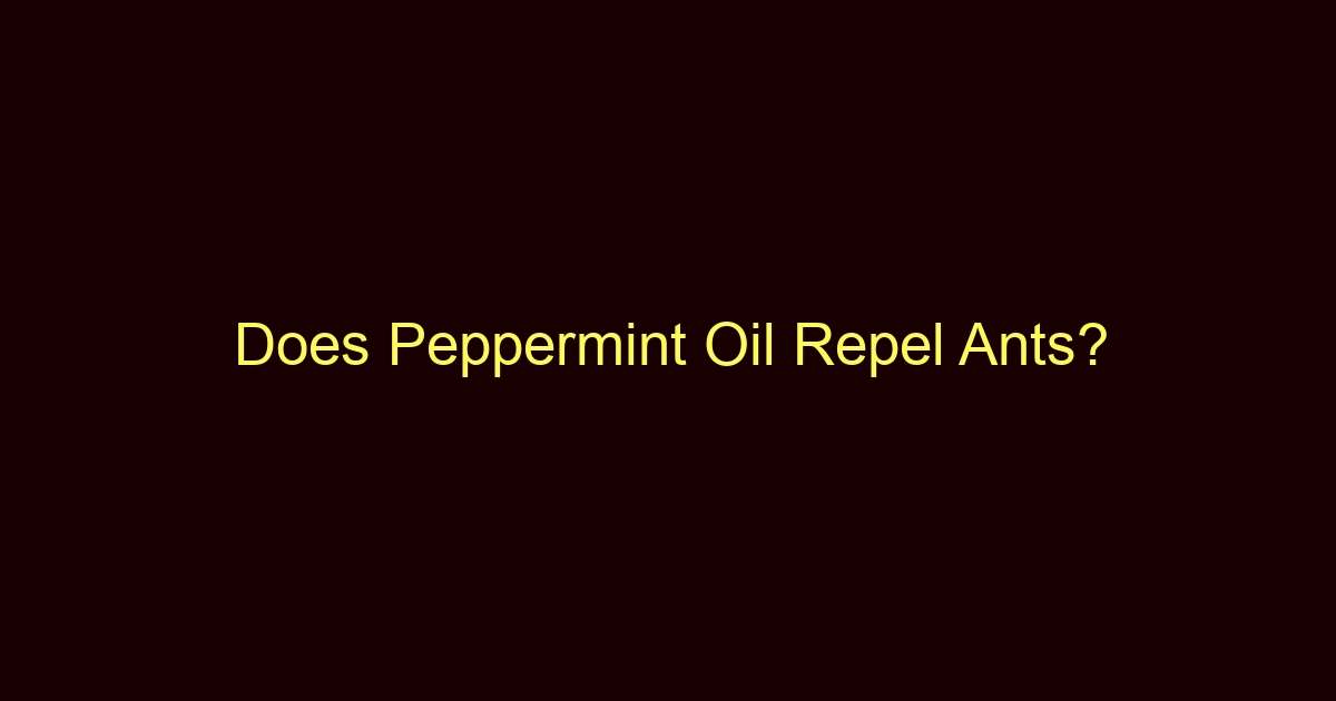 does peppermint oil repel ants 12414