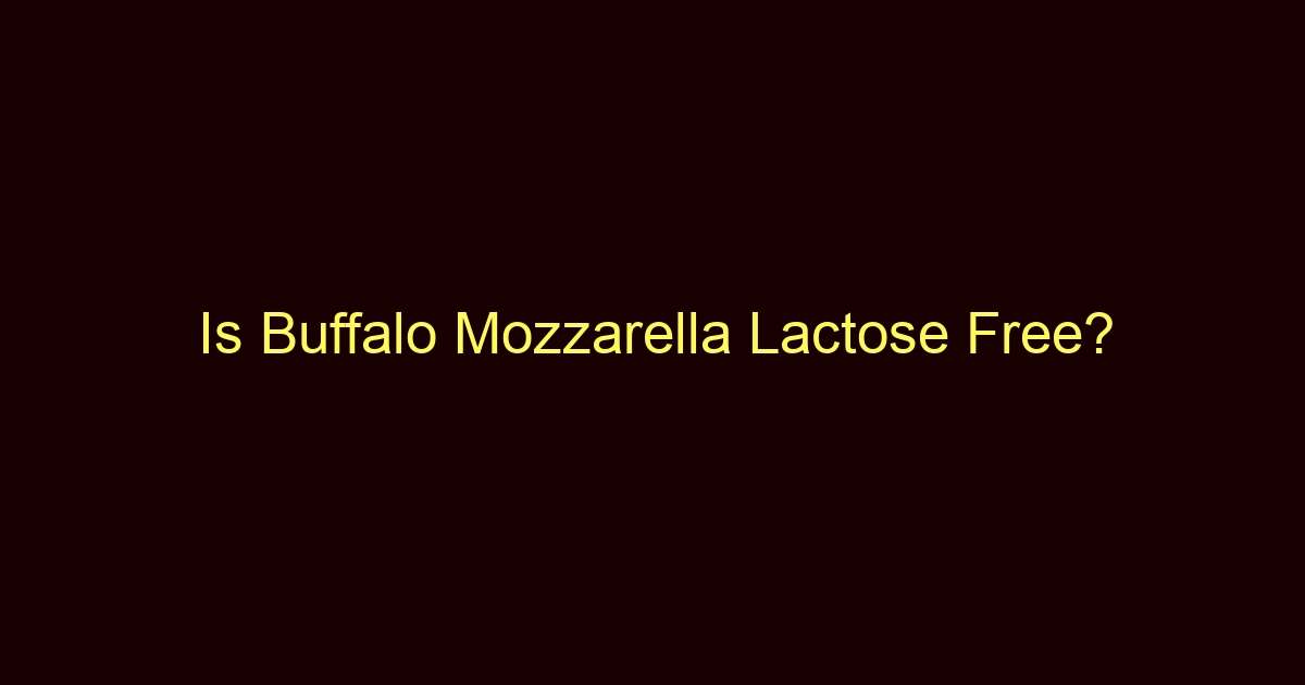 is buffalo mozzarella lactose free 12564