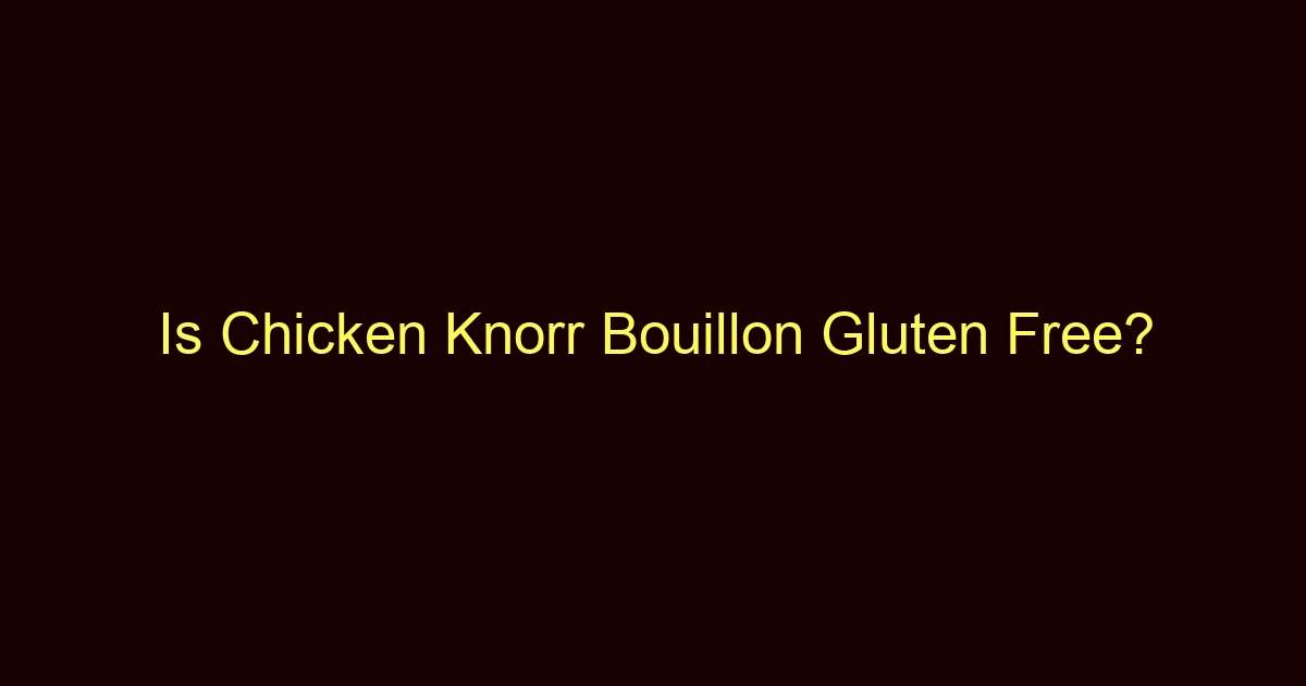 is chicken knorr bouillon gluten free 11996