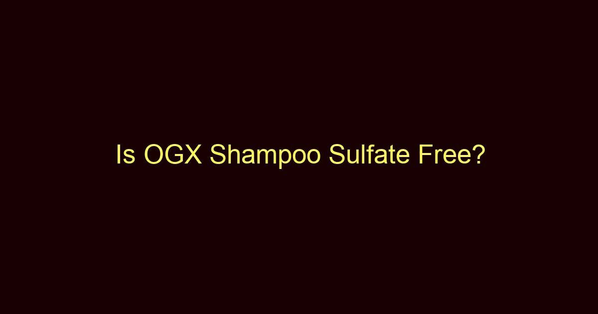 is ogx shampoo sulfate free 12714