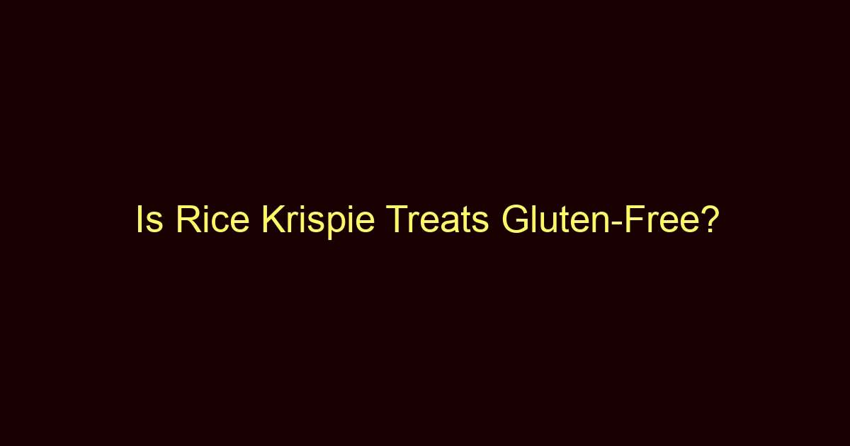 is rice krispie treats gluten free 12049