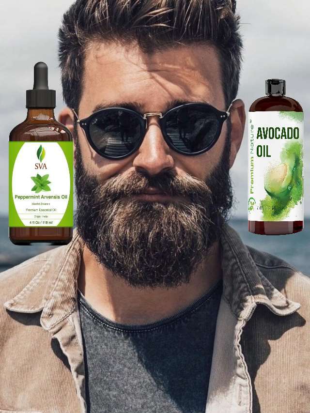 Supporting Beard Growth with Oils: Avocado and Peppermint