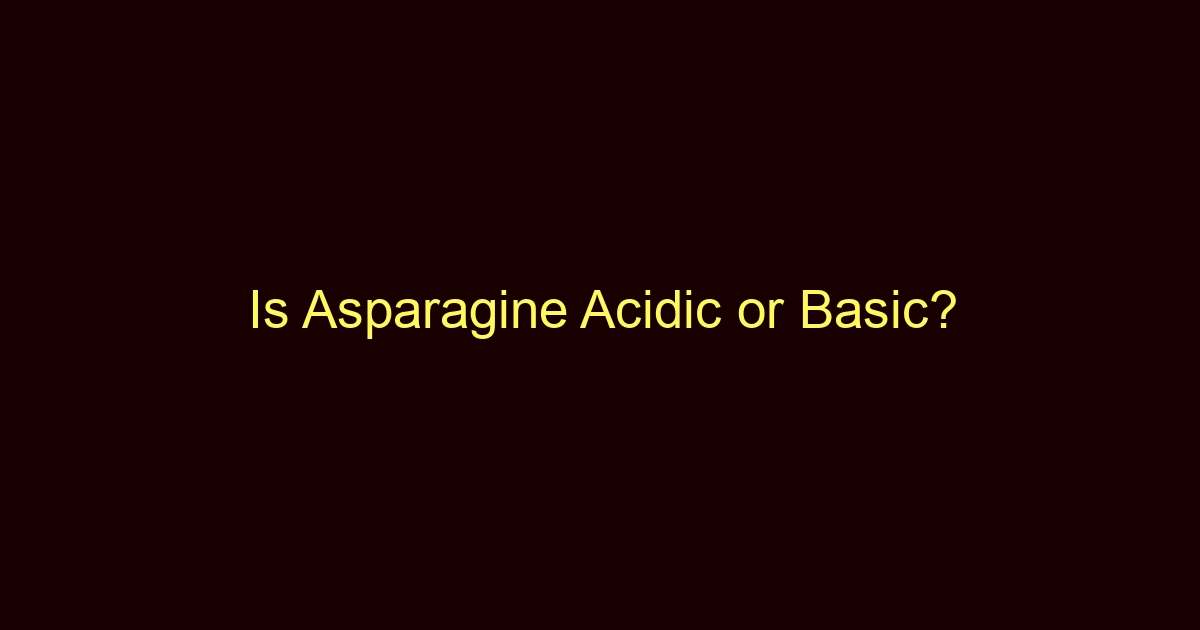 is asparagine acidic or basic 13309