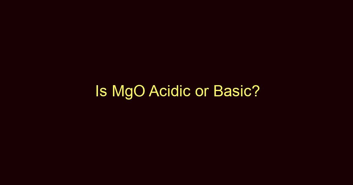 is mgo acidic or basic 13352